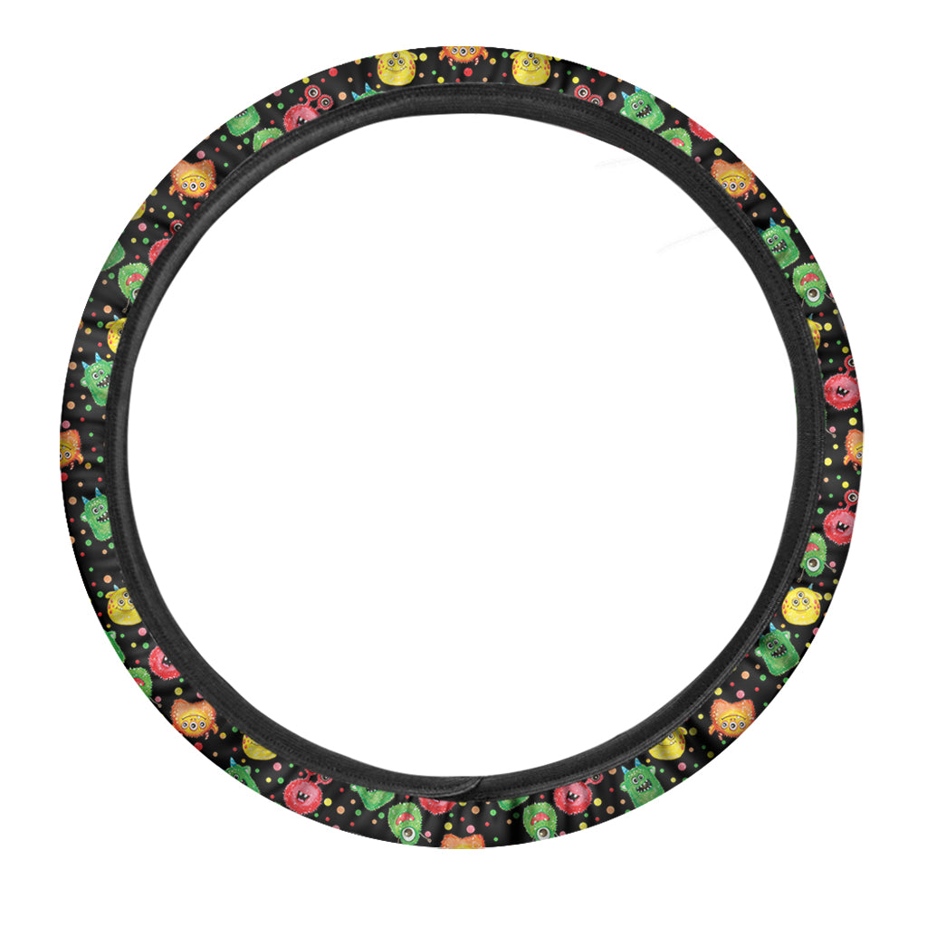 Little Monster Pattern Print Car Steering Wheel Cover