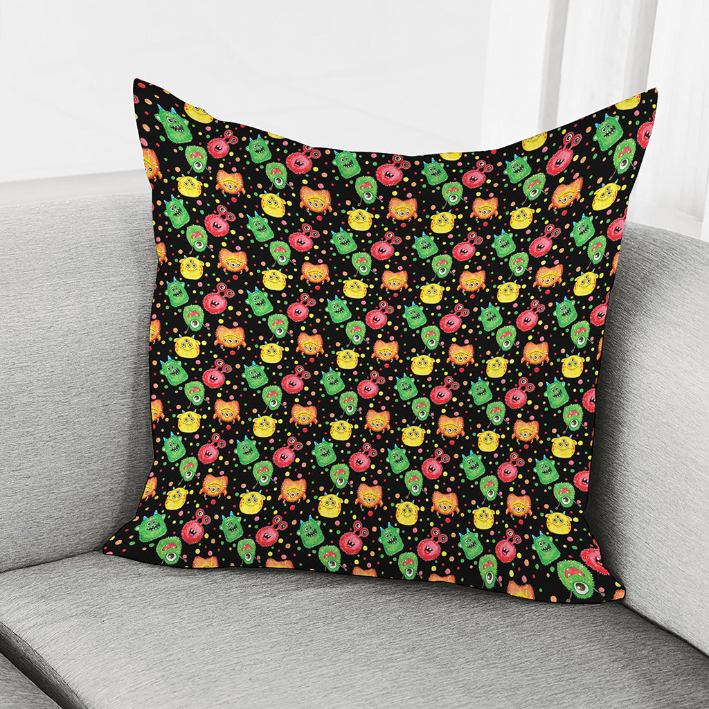 Little Monster Pattern Print Pillow Cover