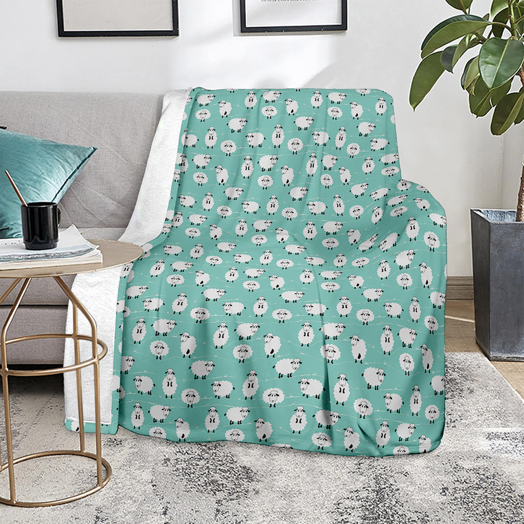 Little Sheep Pattern Print Blanket