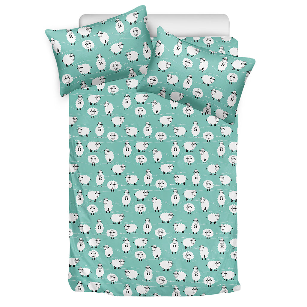 Little Sheep Pattern Print Duvet Cover Bedding Set