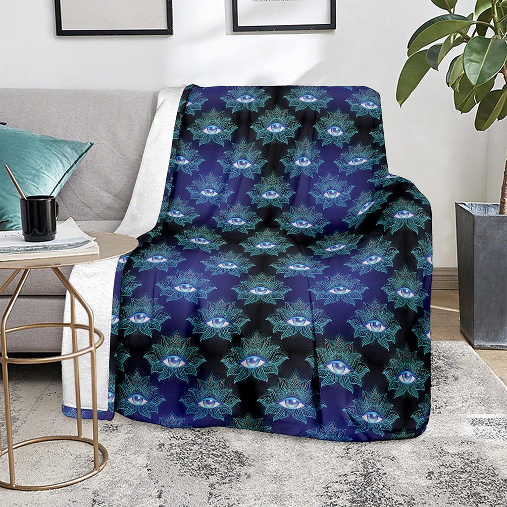 Lotus Eye of Providence Pattern Print Blanket