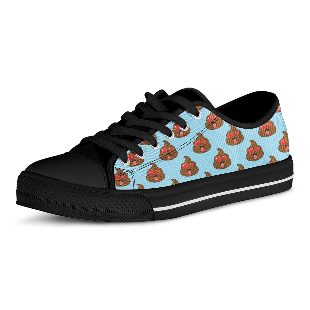 Lovely Poop Pattern Print Black Low Top Shoes