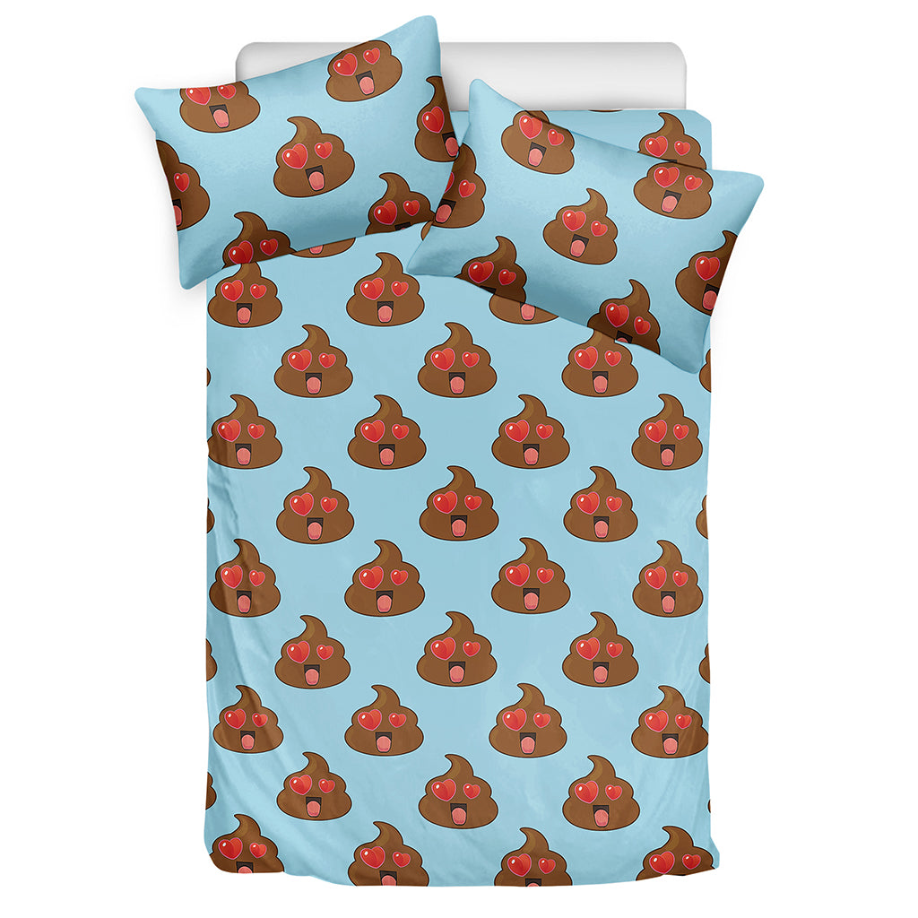 Lovely Poop Pattern Print Duvet Cover Bedding Set