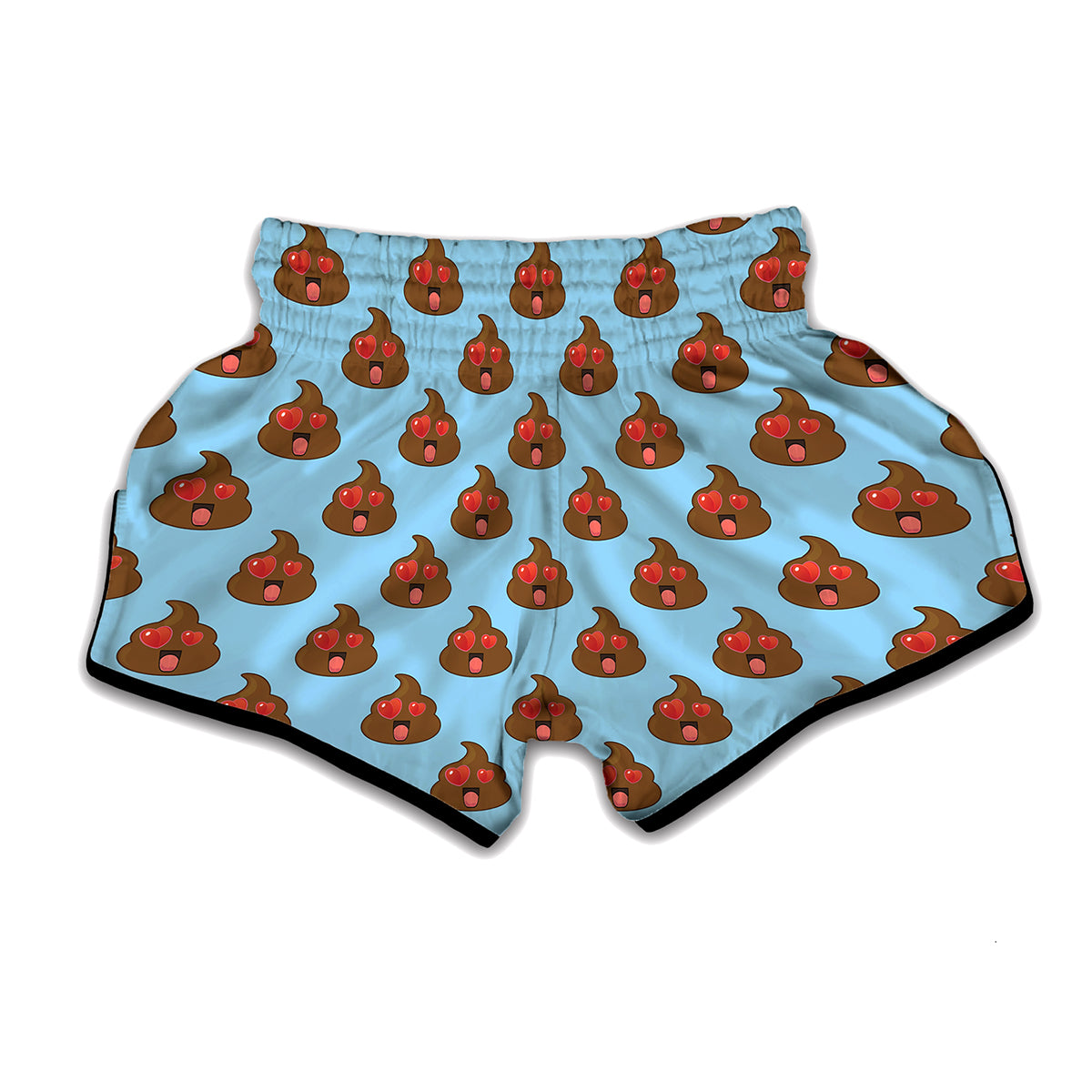 Lovely Poop Pattern Print Muay Thai Boxing Shorts