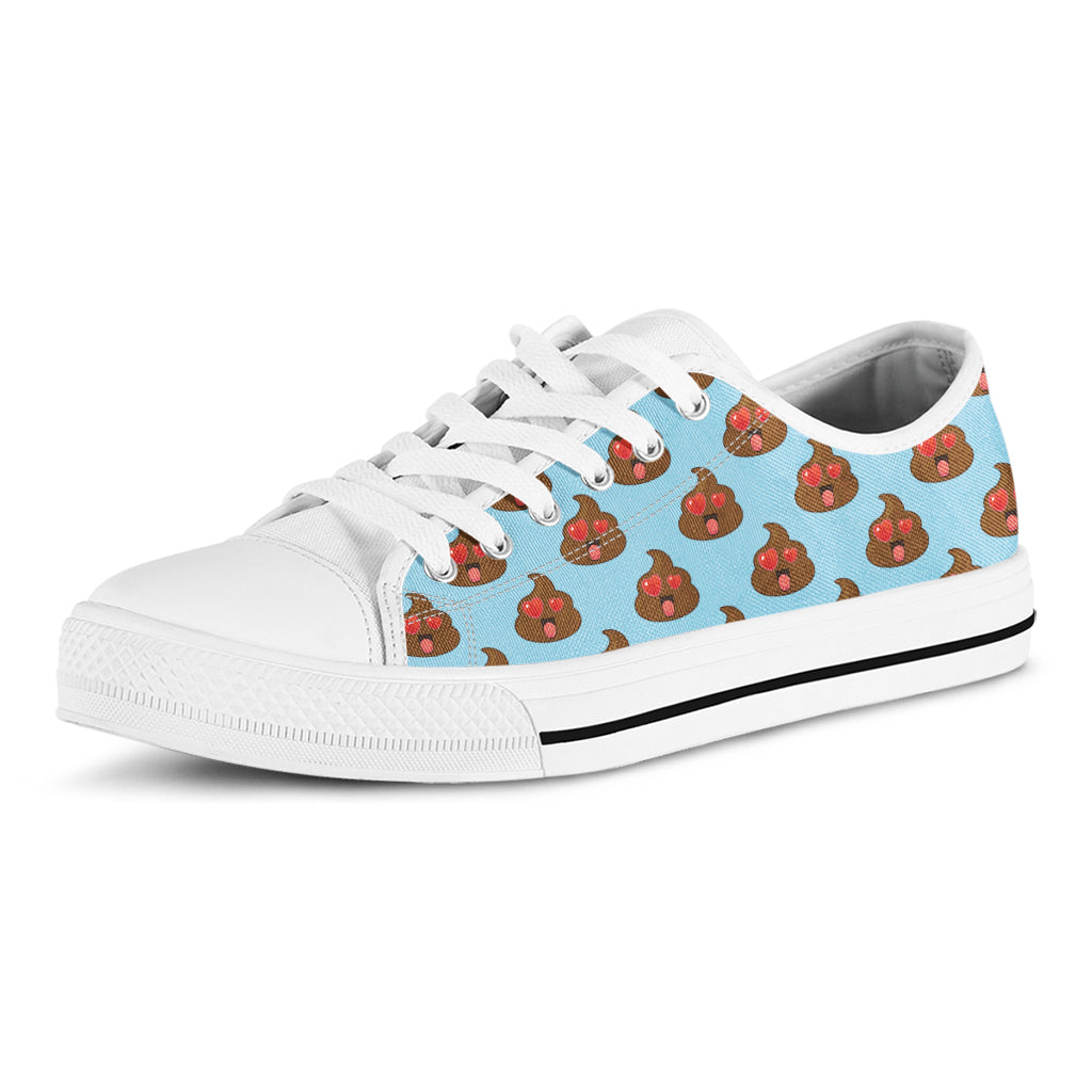 Lovely Poop Pattern Print White Low Top Shoes