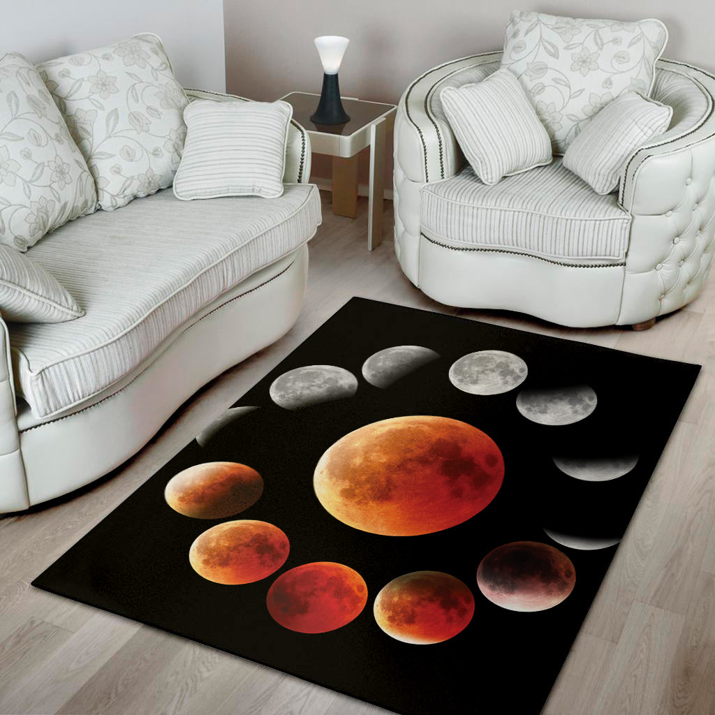 Lunar Eclipse Cycle Print Area Rug