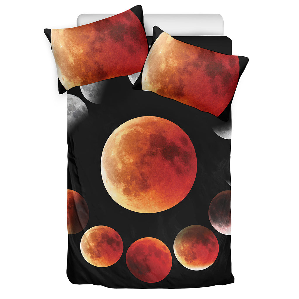 Lunar Eclipse Cycle Print Duvet Cover Bedding Set