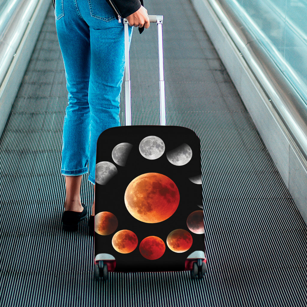 Lunar Eclipse Cycle Print Luggage Cover