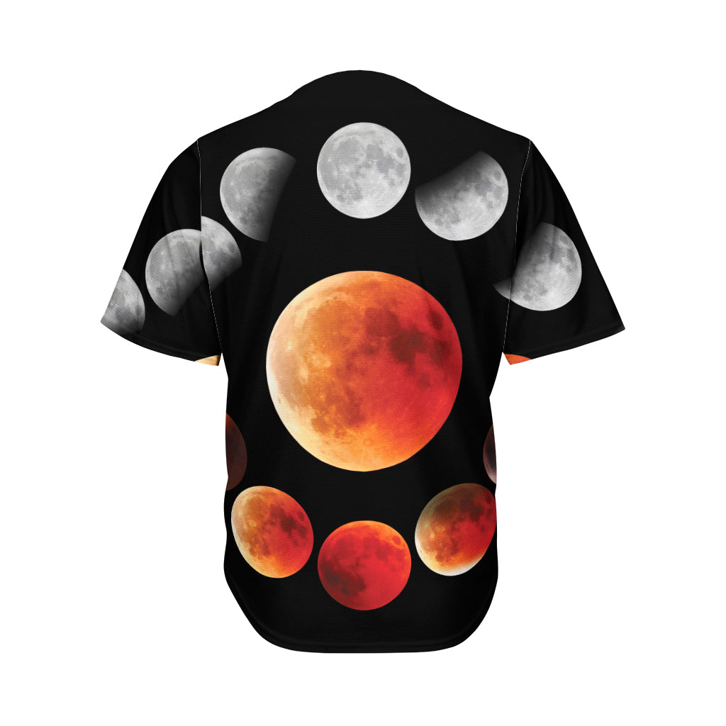 Lunar Eclipse Cycle Print Men's Baseball Jersey