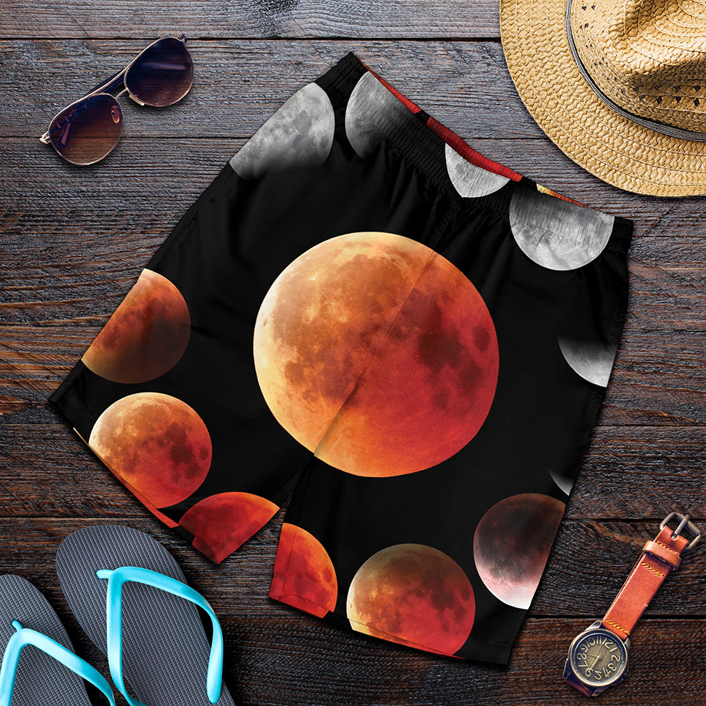 Lunar Eclipse Cycle Print Men's Shorts