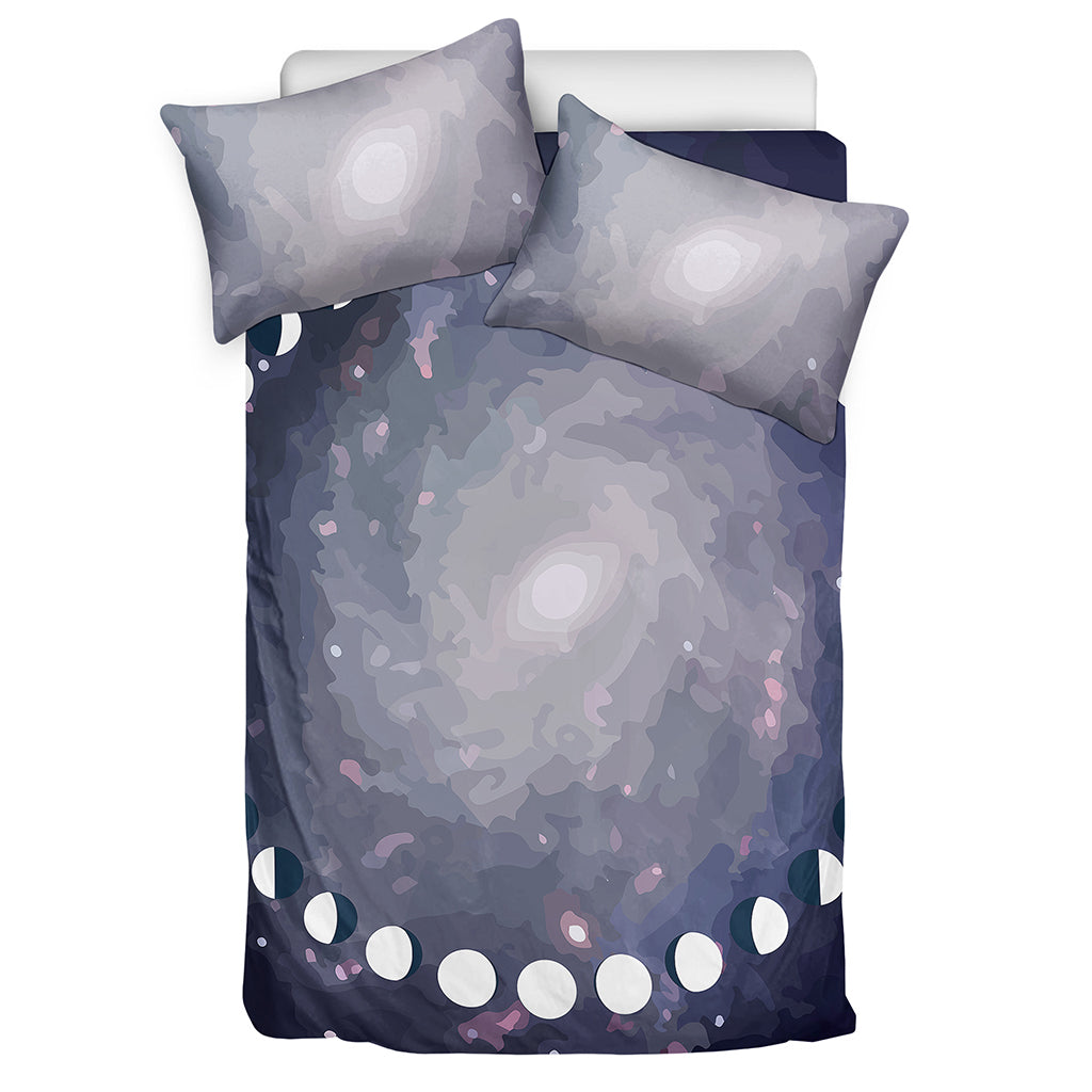 Lunar Phase Cycle Print Duvet Cover Bedding Set