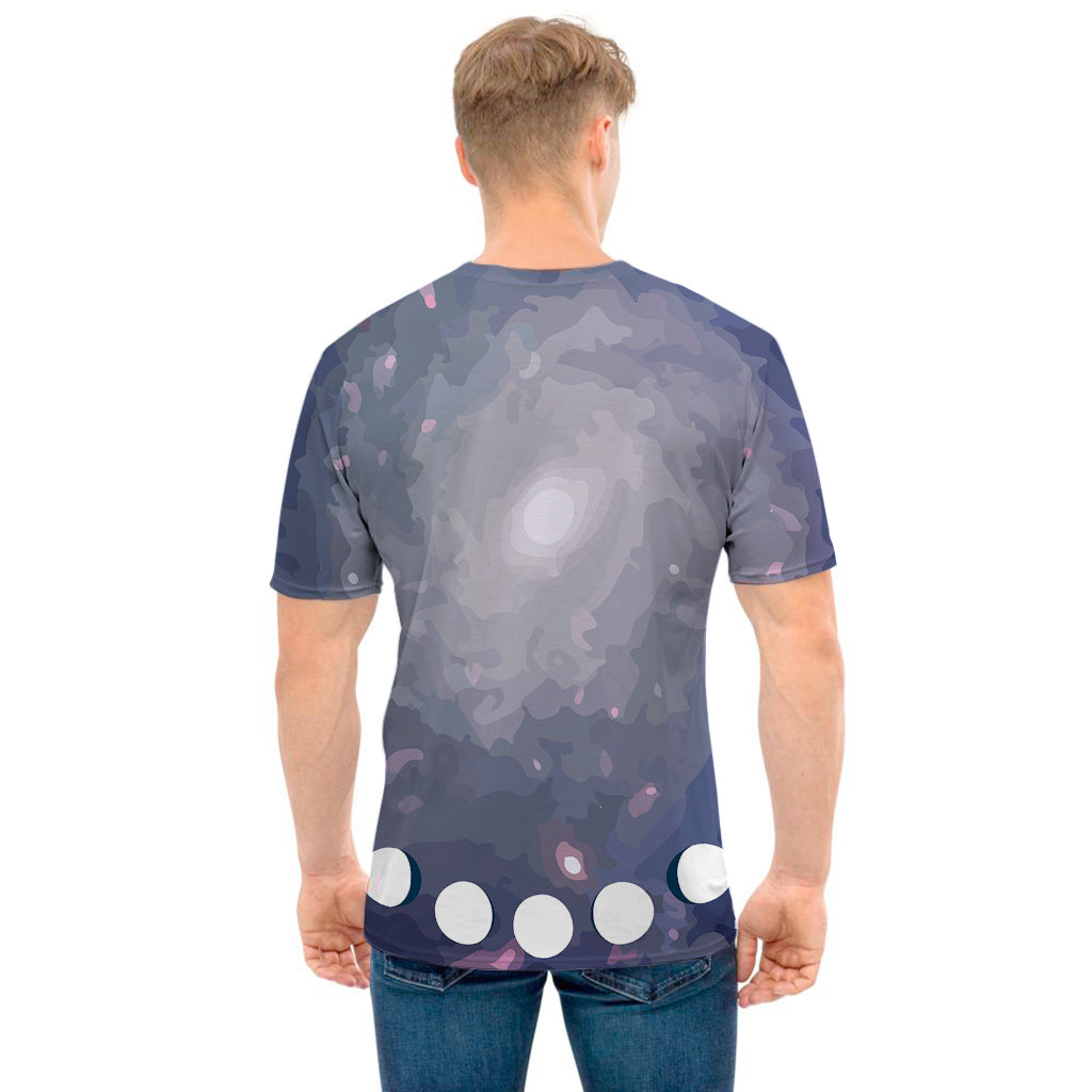 Lunar Phase Cycle Print Men's T-Shirt