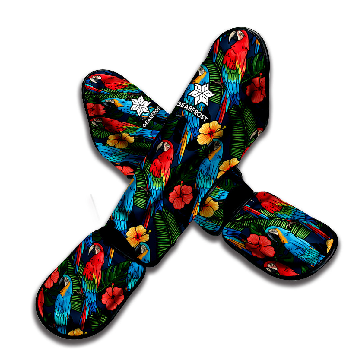 Macaw Parrot Pattern Print Muay Thai Shin Guard