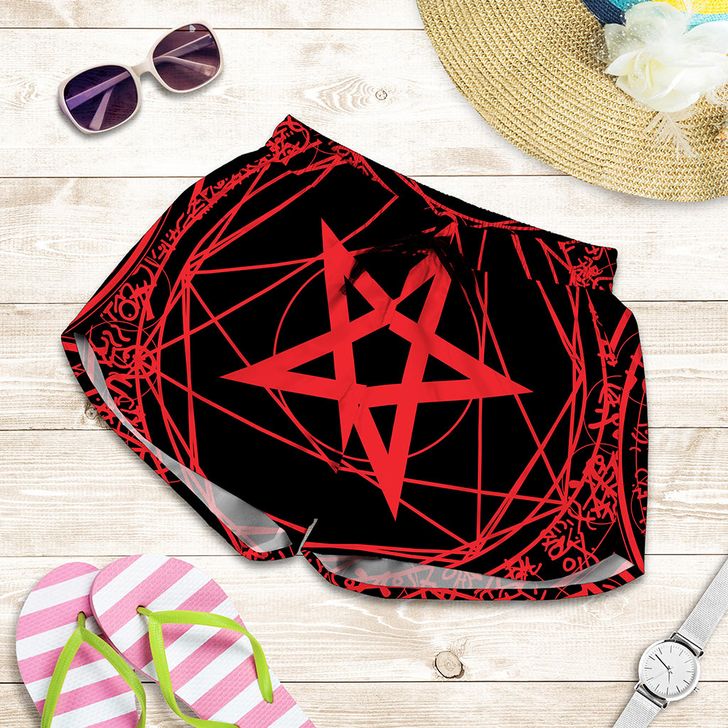 Magic Pentagram Symbol Print Women's Shorts
