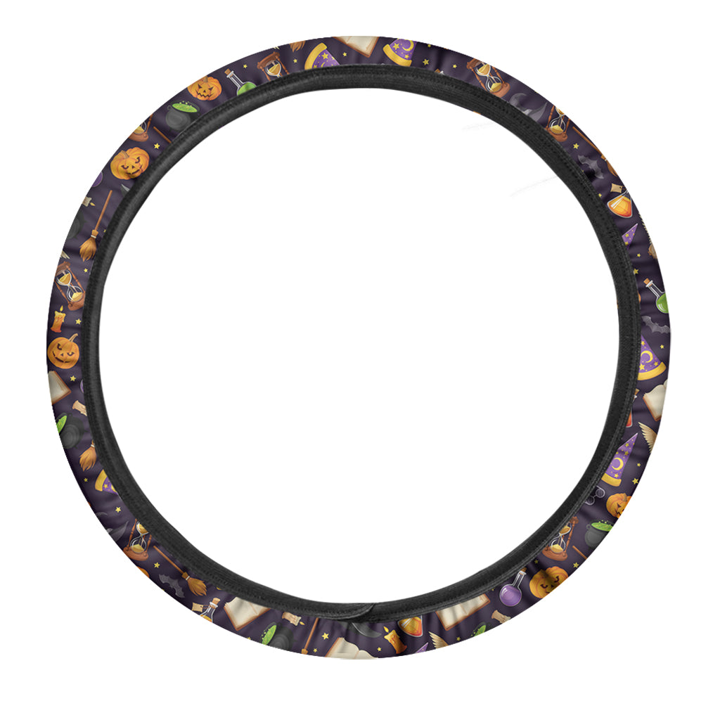 Magic Wizard Pattern Print Car Steering Wheel Cover