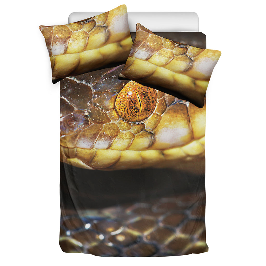 Malagasy Cat Eyed Snake Print Duvet Cover Bedding Set