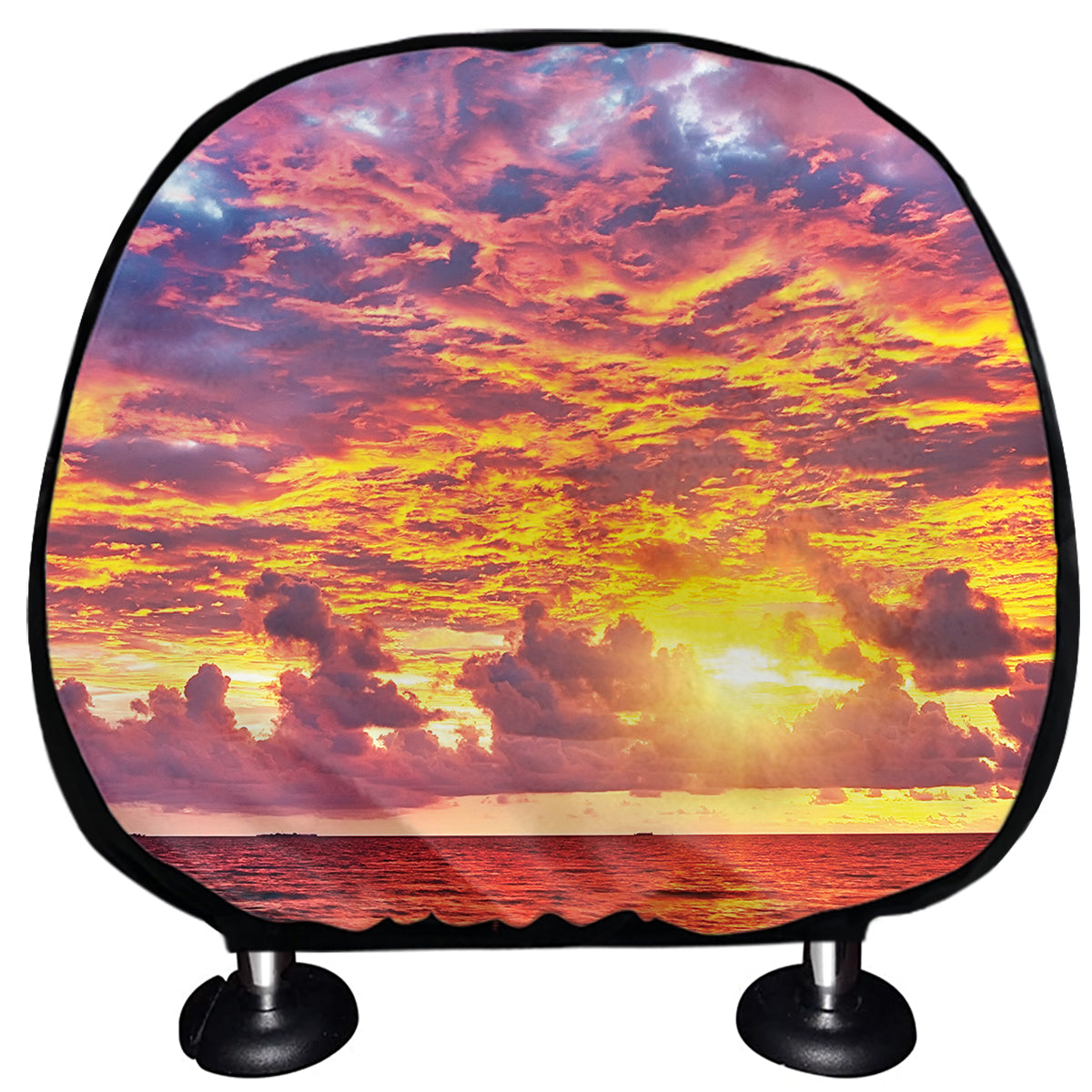 Maldives Sunset Print Car Headrest Covers
