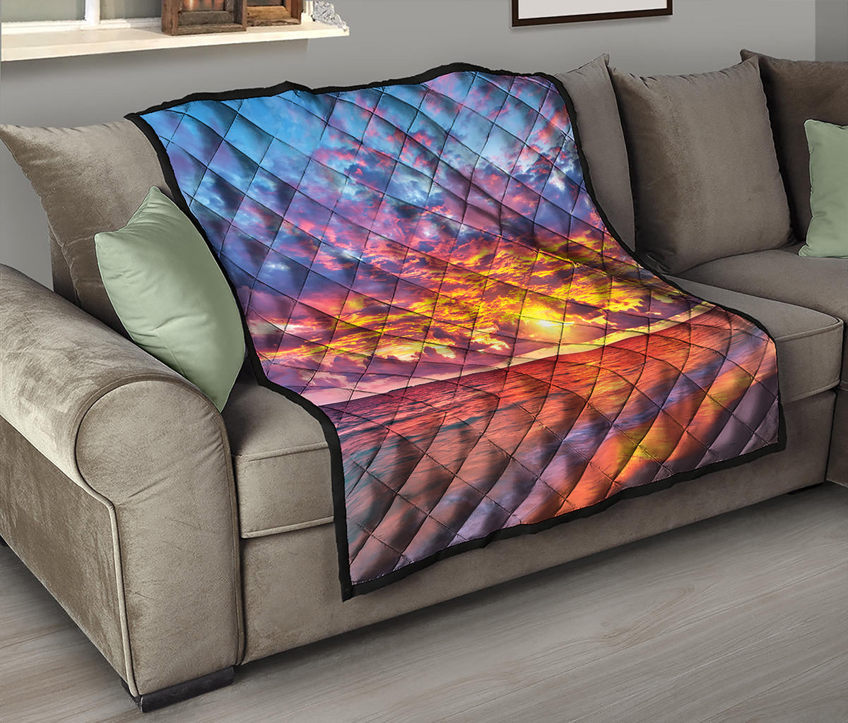 Maldives Sunset Print Quilt