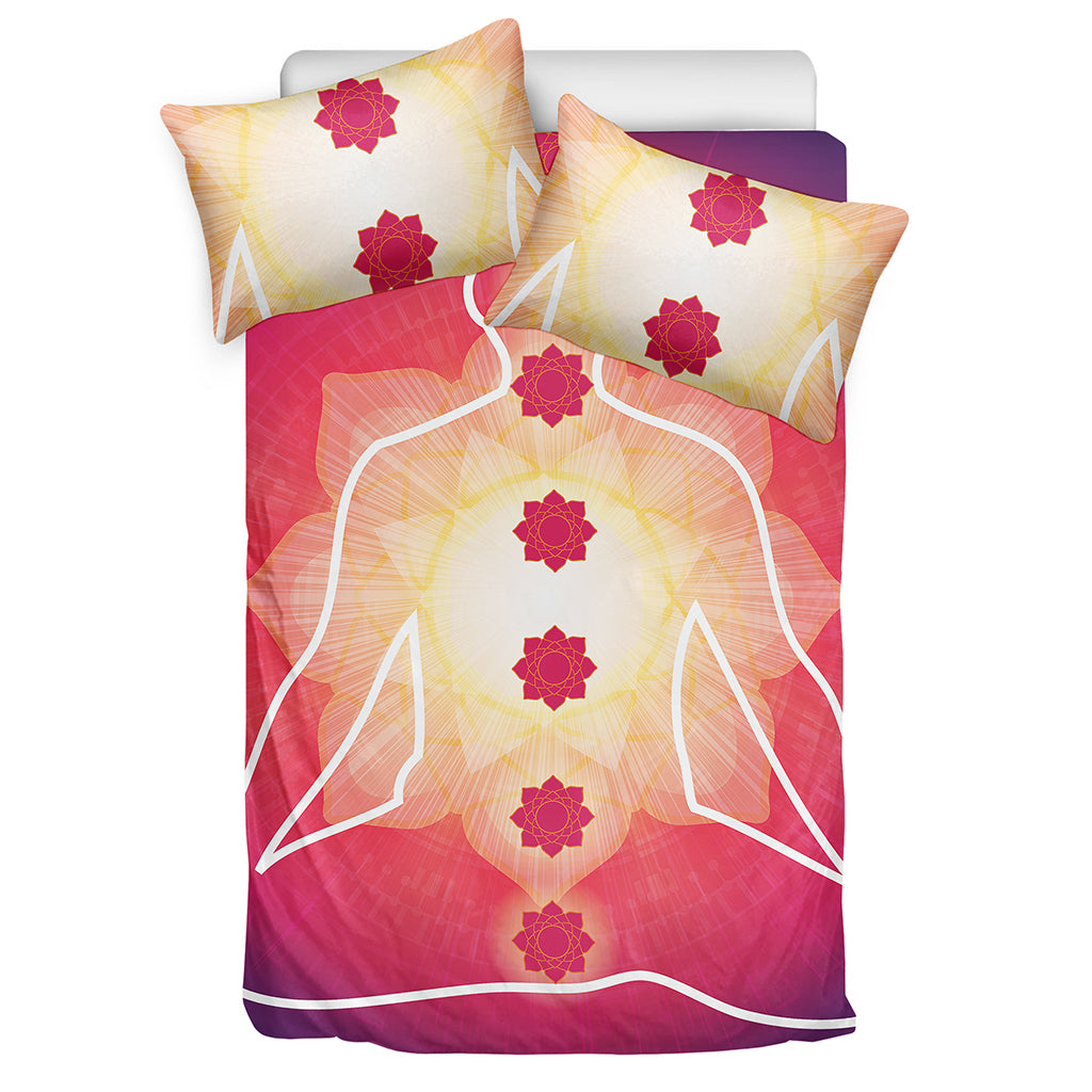 Mandala Chakras Aura Print Duvet Cover Bedding Set