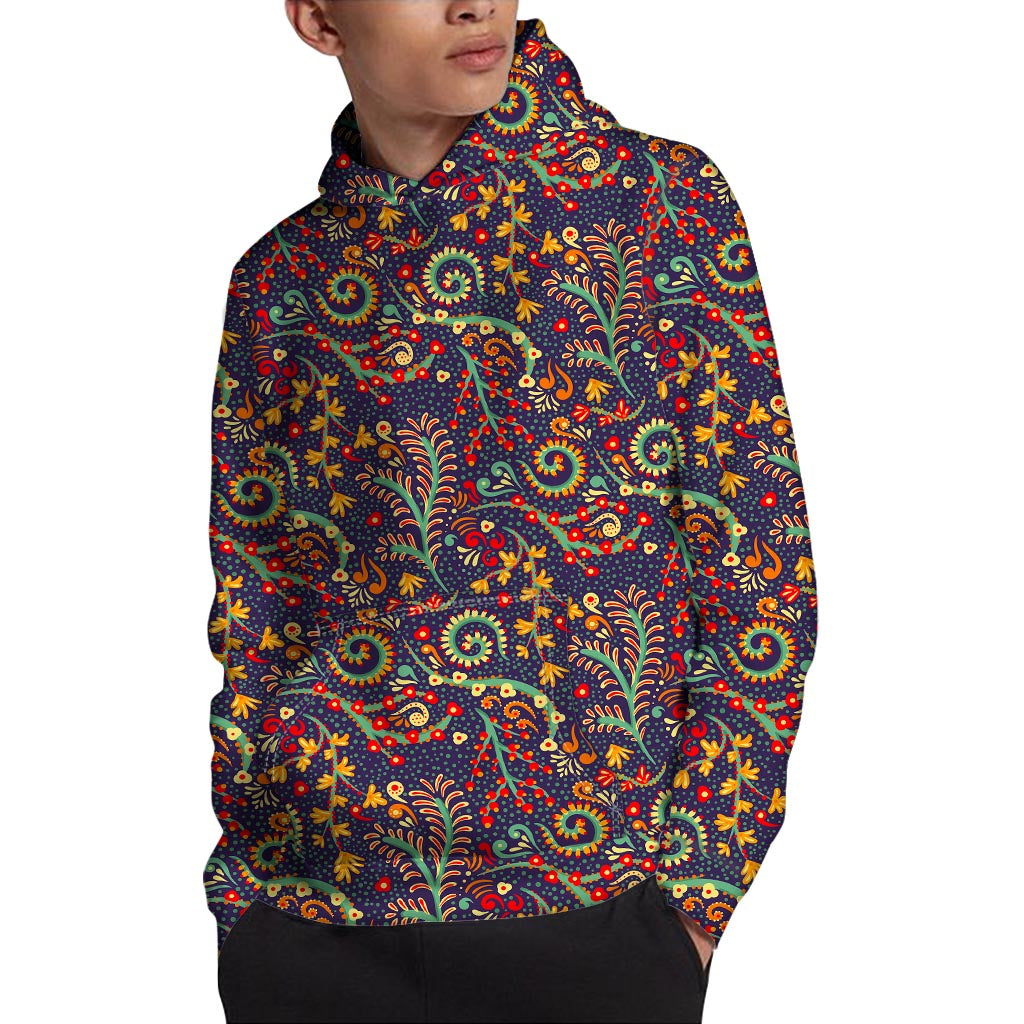 Mandala Floral Bohemian Pattern Print Pullover Hoodie