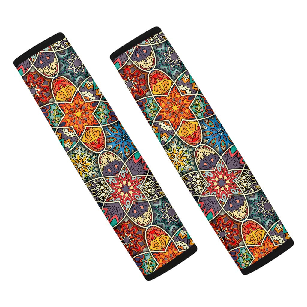 Mandala Star Bohemian Pattern Print Car Seat Belt Covers