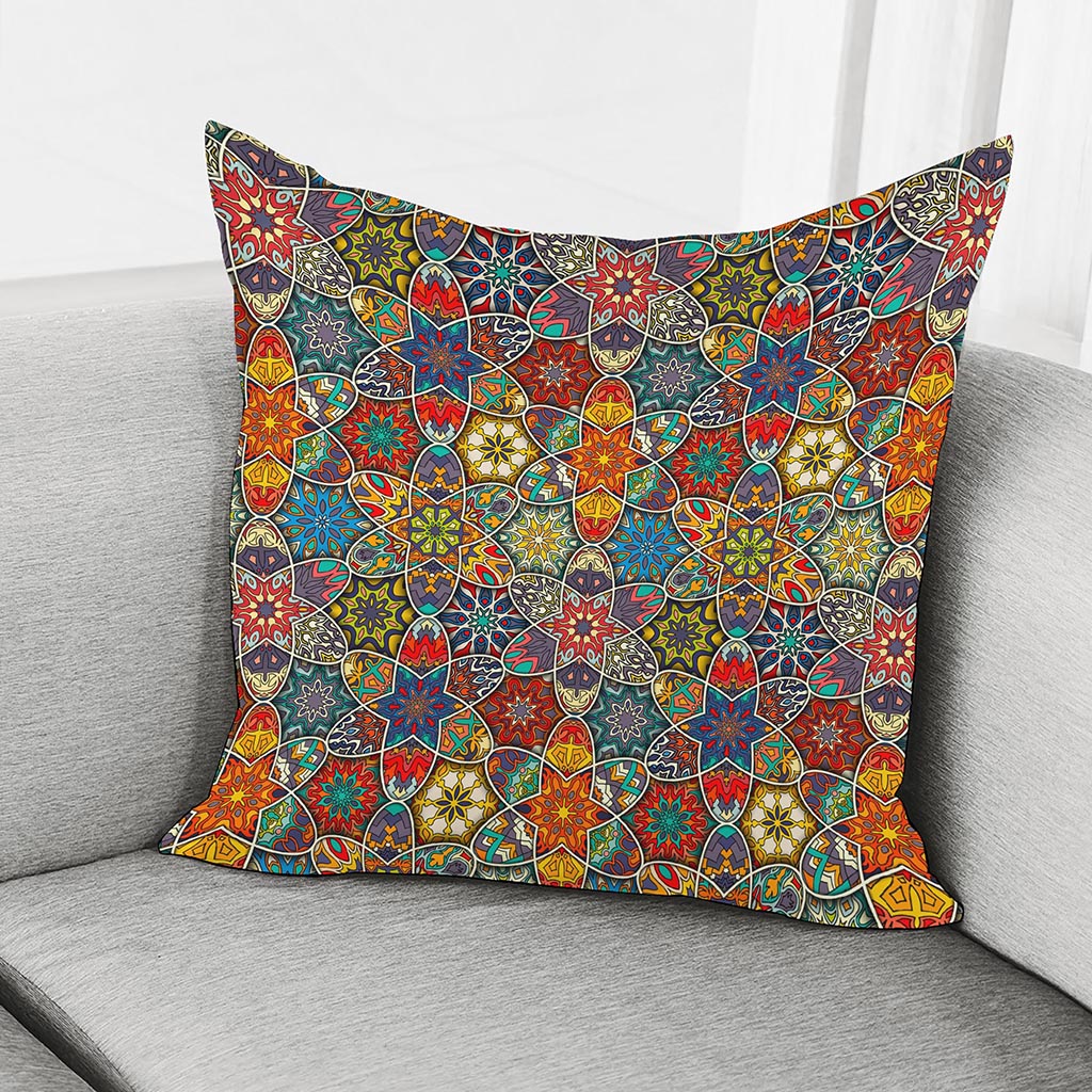 Mandala Star Bohemian Pattern Print Pillow Cover