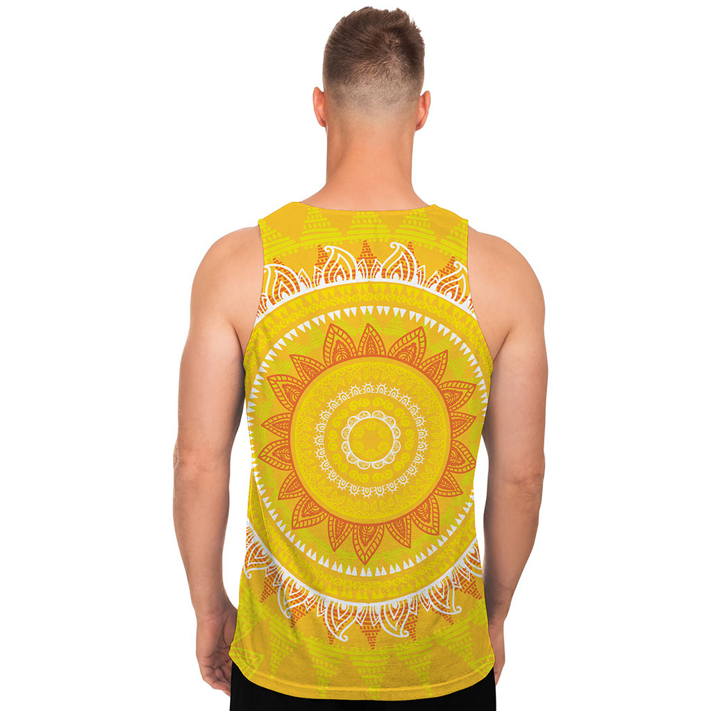 Mandala Sun Print Men's Tank Top