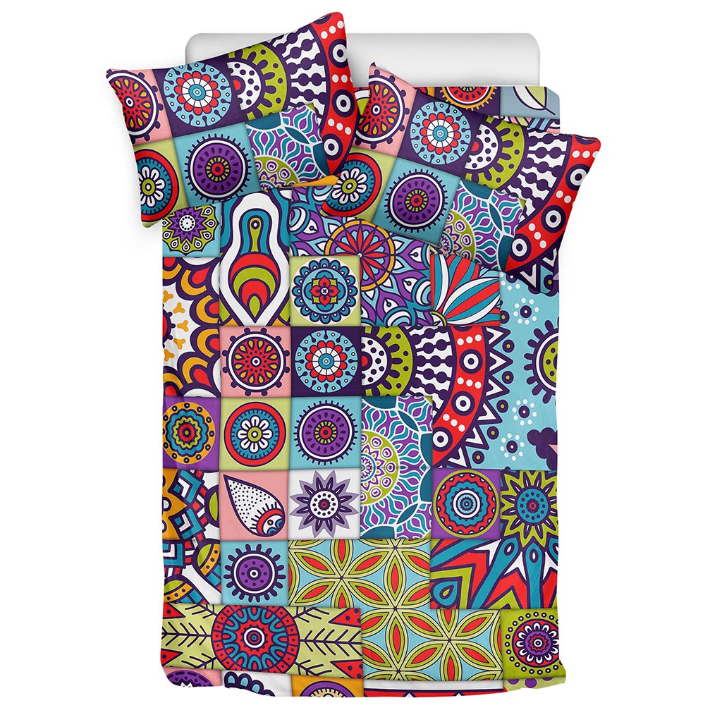 Mandala Tile Bohemian Pattern Print Duvet Cover Bedding Set
