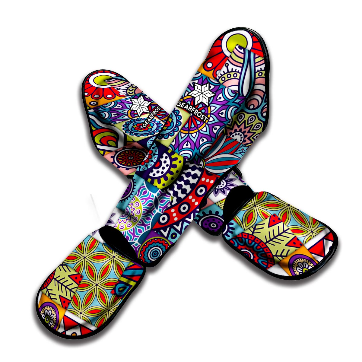 Mandala Tile Bohemian Pattern Print Muay Thai Shin Guard