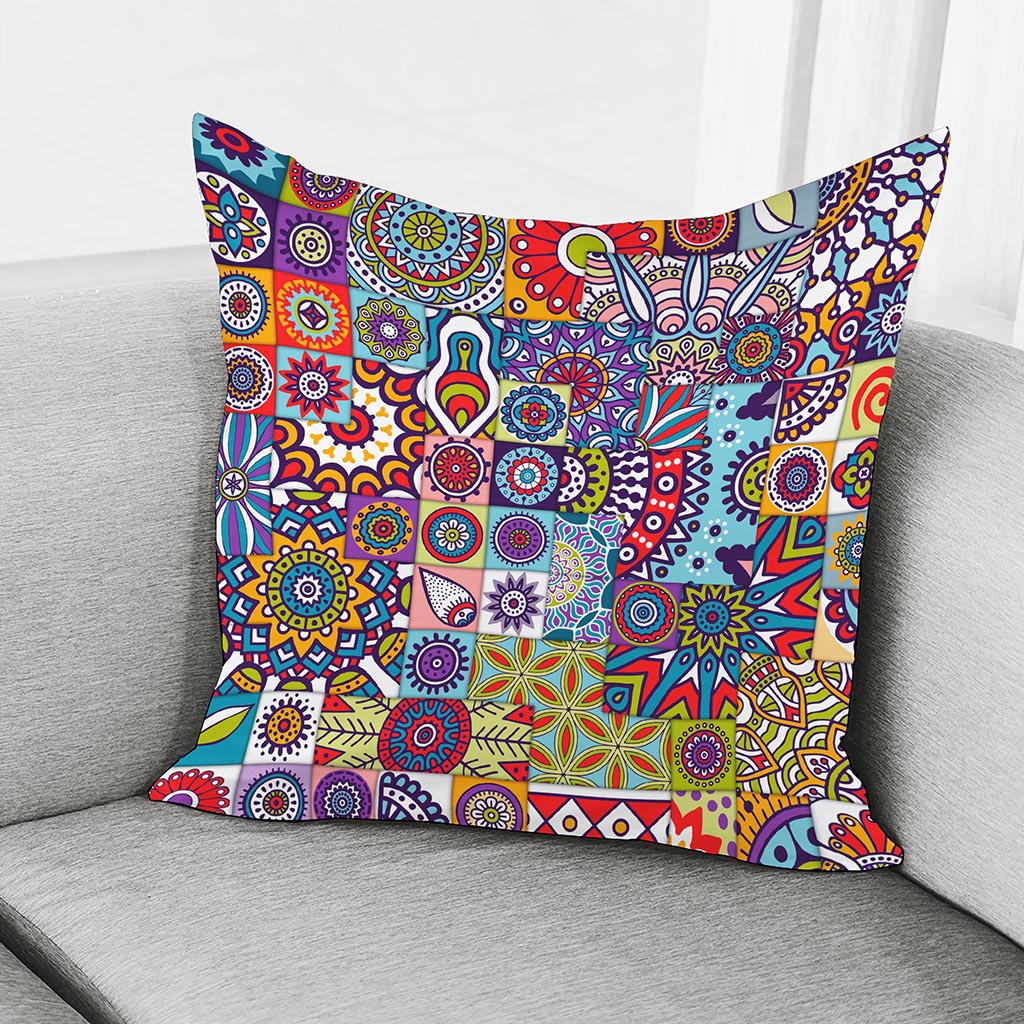Mandala Tile Bohemian Pattern Print Pillow Cover