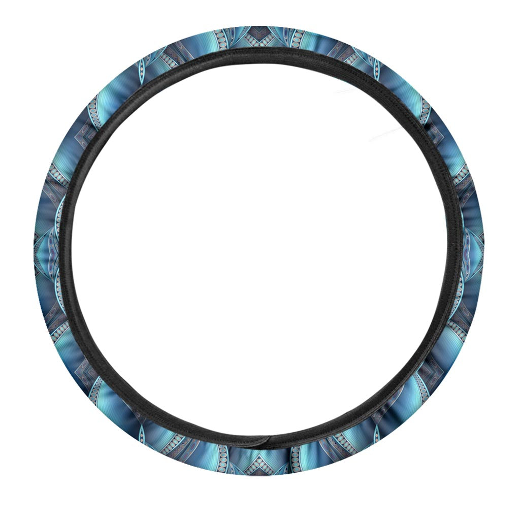 Mandala Waves Bohemian Pattern Print Car Steering Wheel Cover