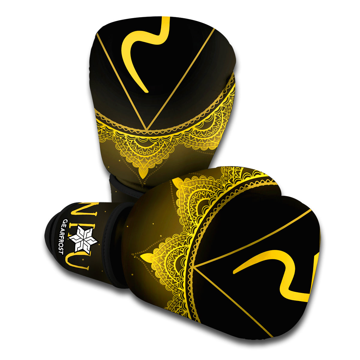 Mandala Sahasrara Chakra Print Boxing Gloves