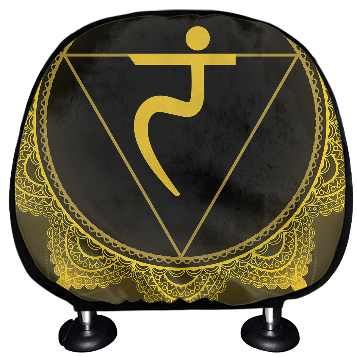 Manipura Chakra Symbol Print Car Headrest Covers