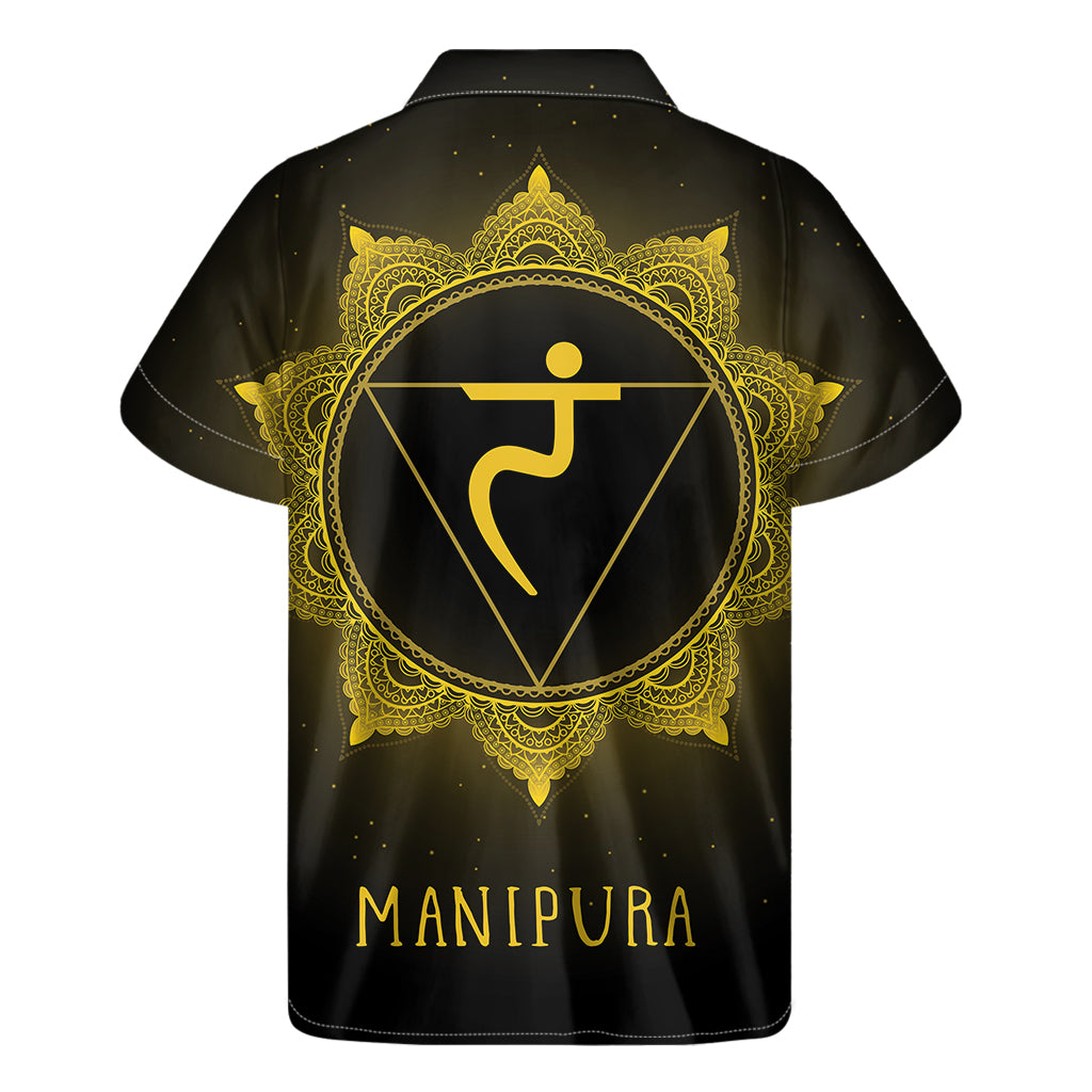 Manipura Chakra Symbol Print Men's Short Sleeve Shirt