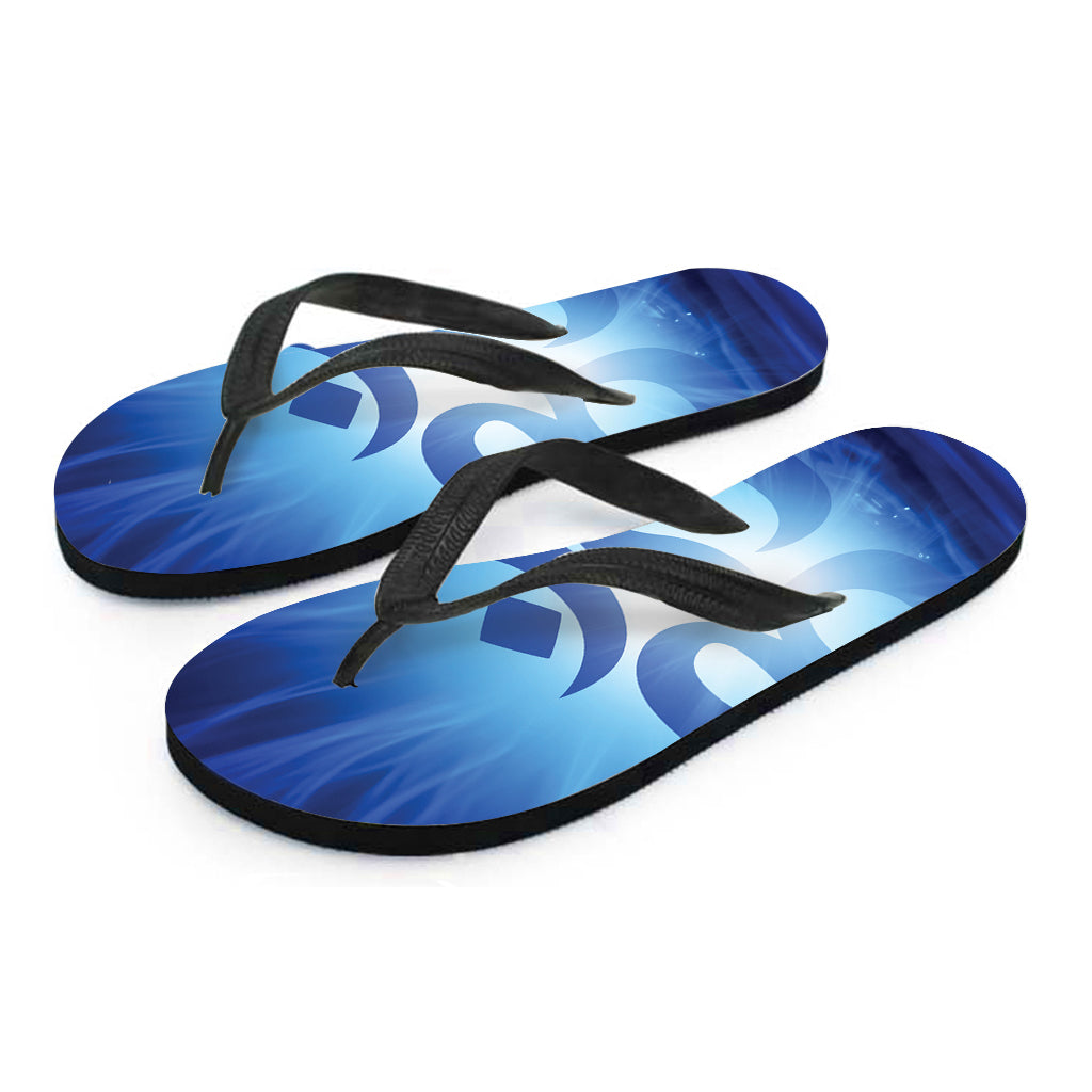 Mantra Om Print Flip Flops