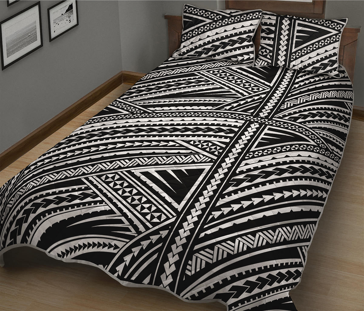 Djibouti Quilt Bed Set Flag Tribal Motifs and Red Star Symbol of Unity TS04 main image 0