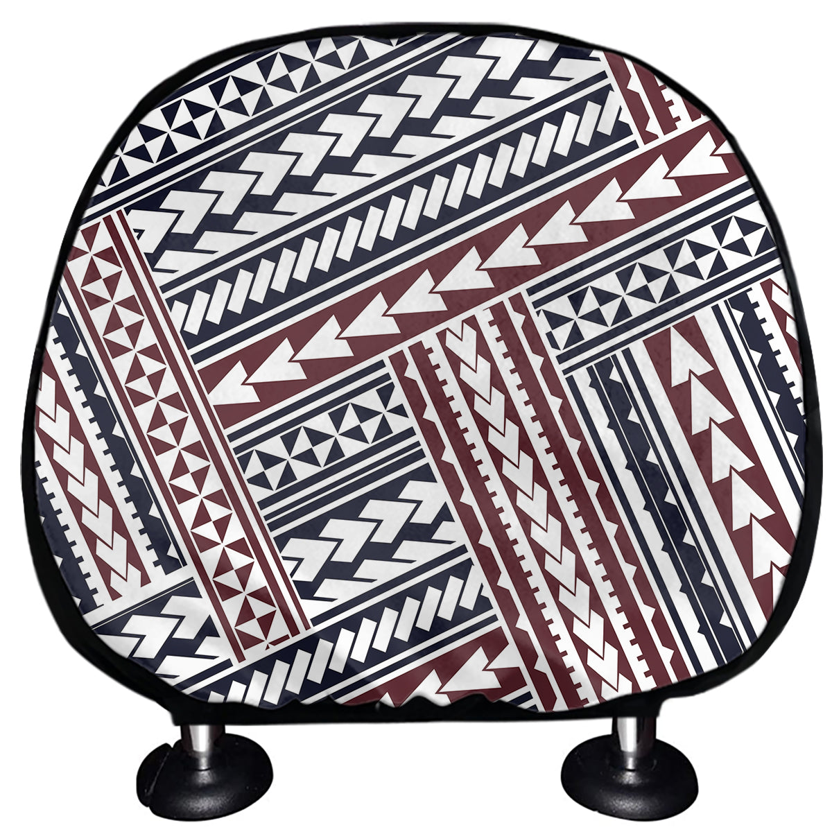 Maori Tribal Pattern Print Car Headrest Covers