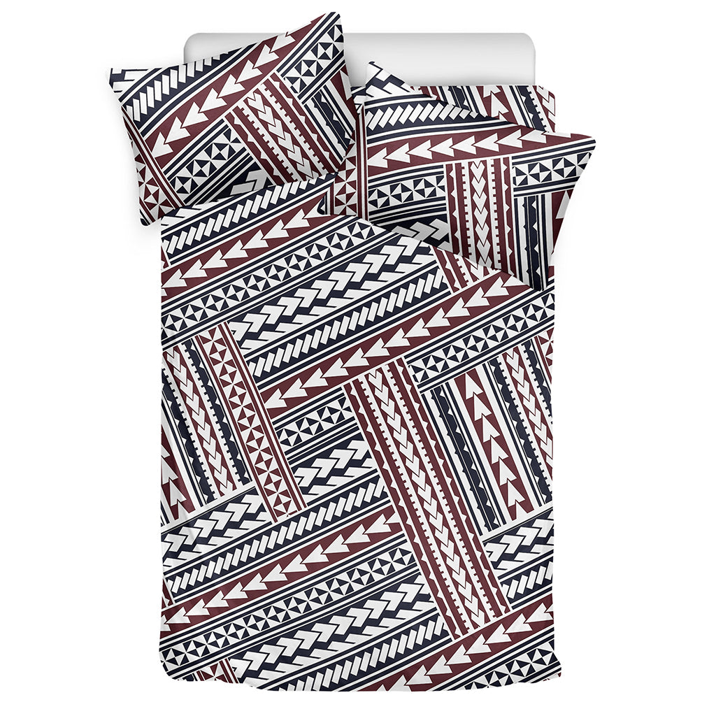 Maori Tribal Pattern Print Duvet Cover Bedding Set