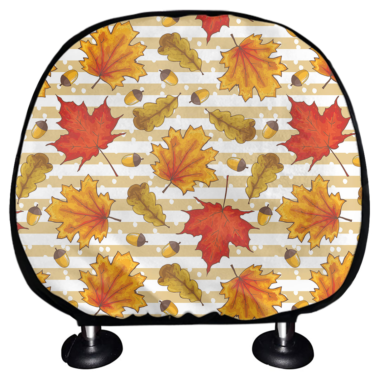 Maple And Oak Pattern Print Car Headrest Covers