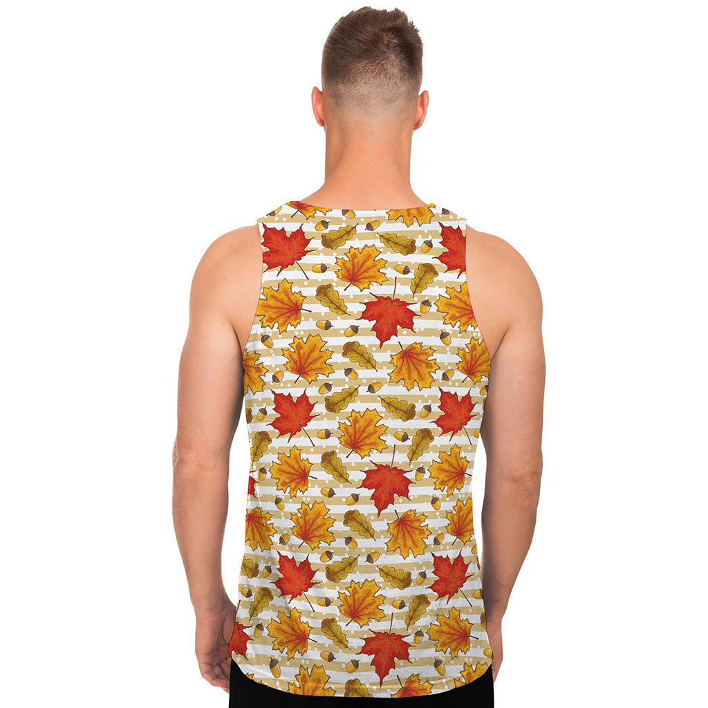 Maple And Oak Pattern Print Men's Tank Top