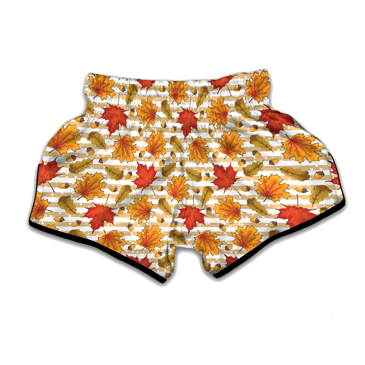 Maple And Oak Pattern Print Muay Thai Boxing Shorts