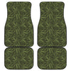 Marijuana Leaf Pattern Print Front and Back Car Floor Mats