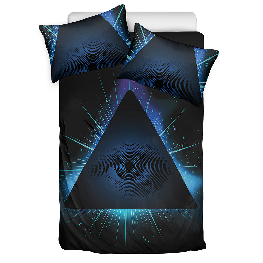 Masonic Eye All Seeing Print Duvet Cover Bedding Set