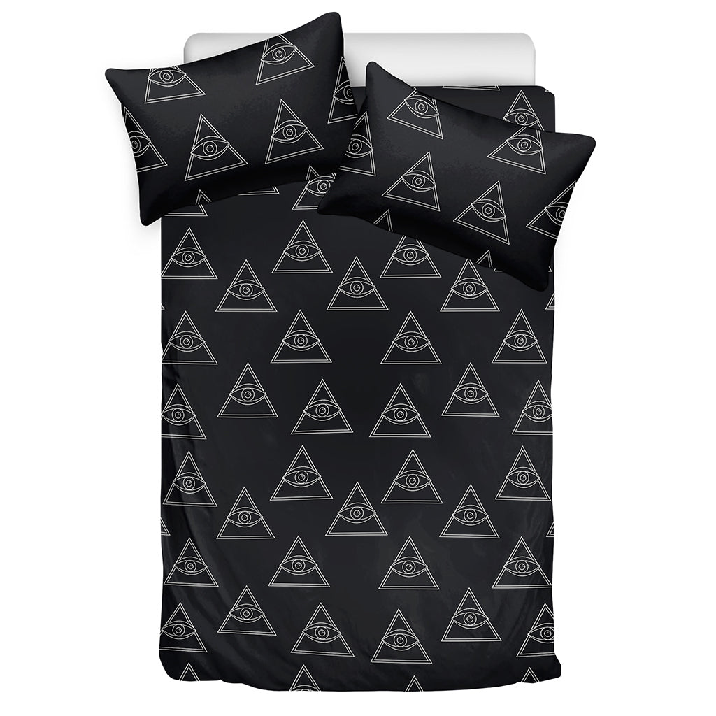 Masonic Eye Pattern Print Duvet Cover Bedding Set