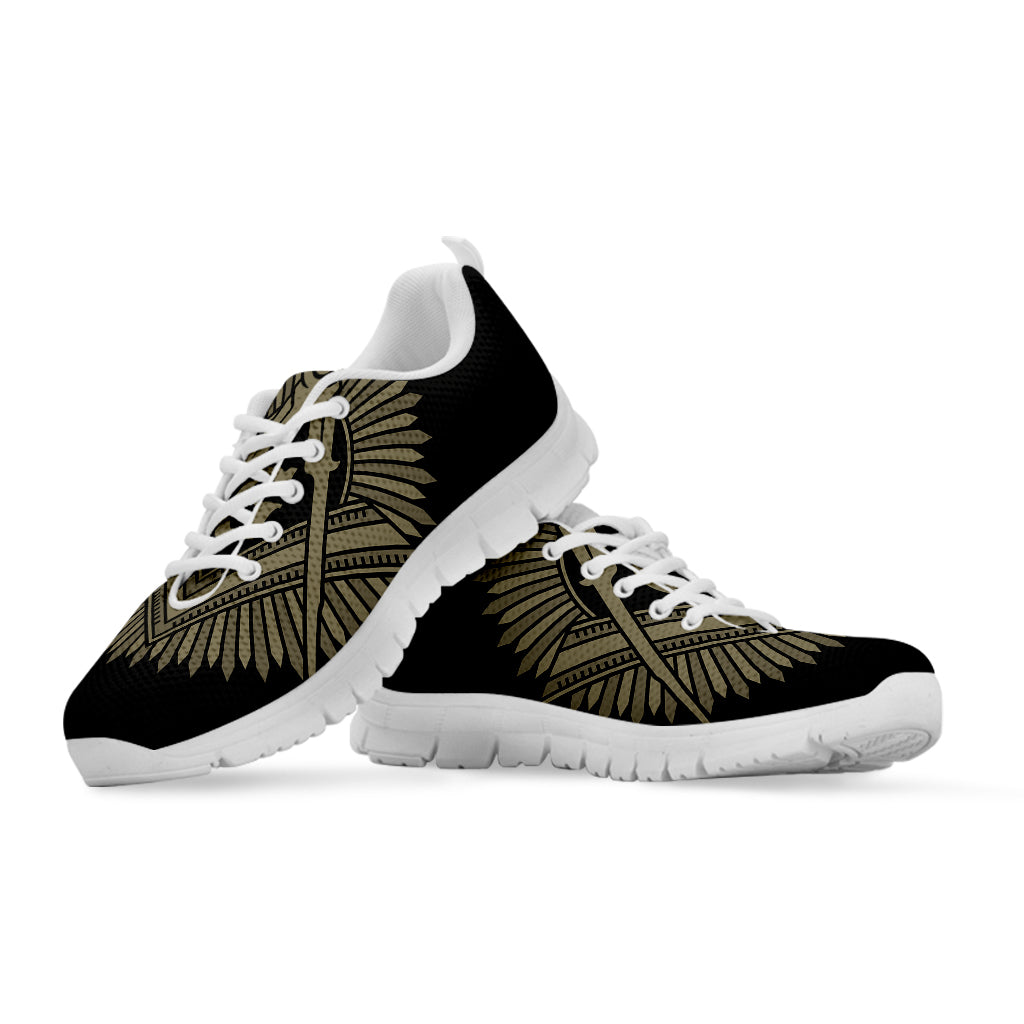 Masonic Freemasonry Print White Sneakers
