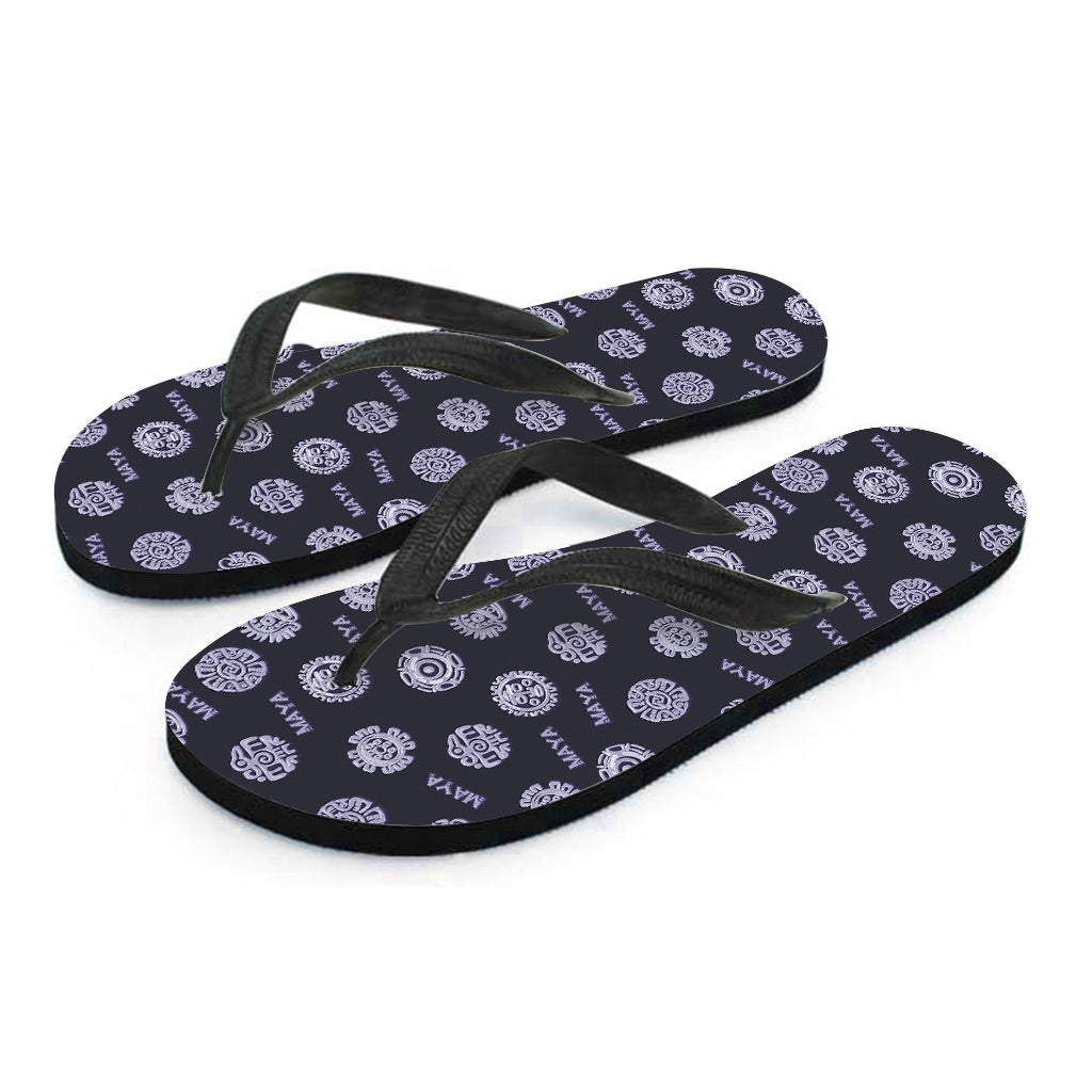 Maya Symbol Pattern Print Flip Flops