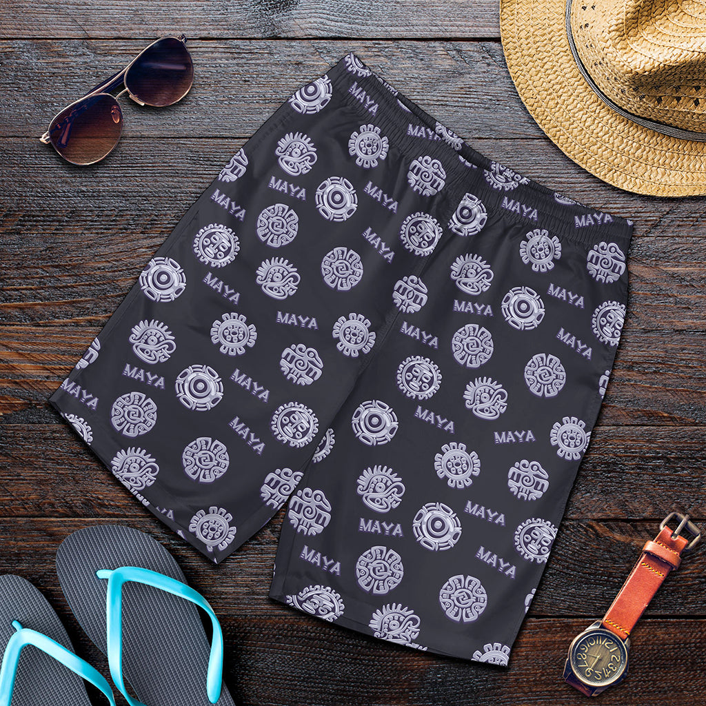 Maya Symbol Pattern Print Men's Shorts