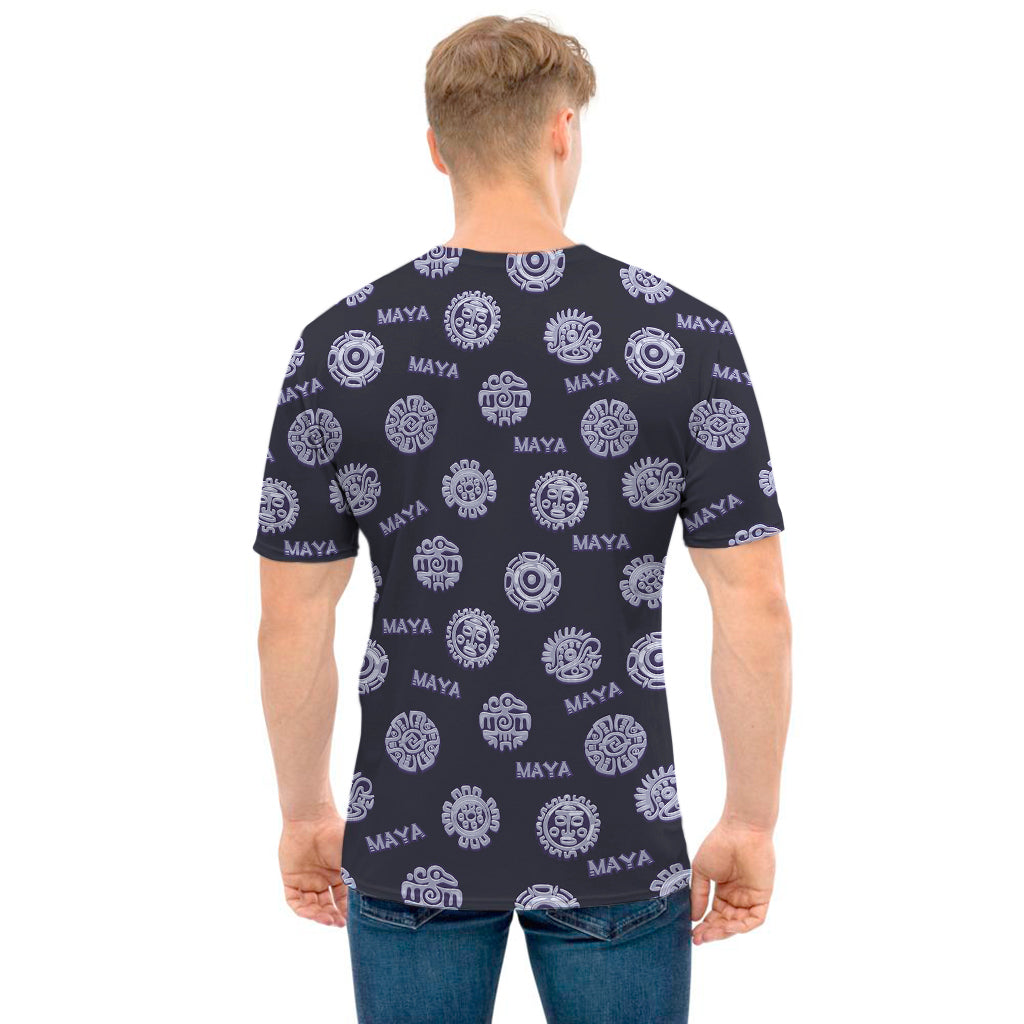 Maya Symbol Pattern Print Men's T-Shirt