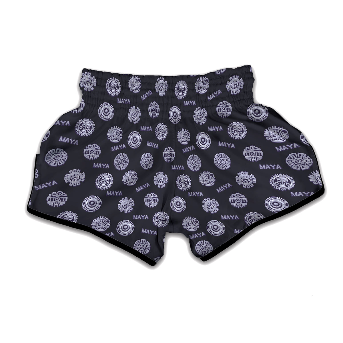 Maya Symbol Pattern Print Muay Thai Boxing Shorts