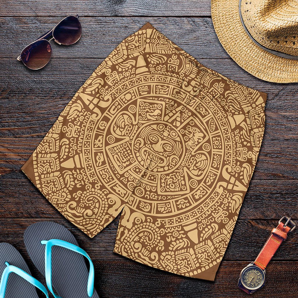 Mayan Calendar Print Men's Shorts